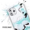 Black and Teal Textured Marble 2 - DesignSkinz Protective Vinyl Decal Wrap Skin Cover Compatible with The Apple iPhone XR (Full-Body, Screen Trim & Back Glass Skin) view 3