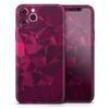 Pink and Red Geometric Triangles - DesignSkinz Protective Vinyl Decal Wrap Skin Cover Compatible with the Apple iPhone SE (2020) (Full-Body, Screen Trim & Back Glass Skin) view 1