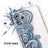 Colorful Ethnic Sprouts - DesignSkinz Protective Vinyl Decal Wrap Skin Cover Compatible with The Apple iPhone Xs (Full-Body, Screen Trim & Back Glass Skin) view 3