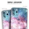 Colorful Neon Space Nebula - DesignSkinz Protective Vinyl Decal Wrap Skin Cover Compatible with The Apple iPhone Xs (Full-Body, Screen Trim & Back Glass Skin) view 2