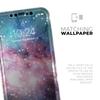Colorful Neon Space Nebula - DesignSkinz Protective Vinyl Decal Wrap Skin Cover Compatible with The Apple iPhone Xs (Full-Body, Screen Trim & Back Glass Skin) view 4