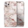Rose Pink Marble & Digital Gold Frosted Foil V1 - DesignSkinz Protective Vinyl Decal Wrap Skin Cover Compatible with The Apple iPhone XR (Full-Body, Screen Trim & Back Glass Skin) view 1