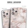 Rose Pink Marble & Digital Gold Frosted Foil V1 - DesignSkinz Protective Vinyl Decal Wrap Skin Cover Compatible with The Apple iPhone XR (Full-Body, Screen Trim & Back Glass Skin) view 2
