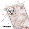 Rose Pink Marble & Digital Gold Frosted Foil V1 - DesignSkinz Protective Vinyl Decal Wrap Skin Cover Compatible with The Apple iPhone XR (Full-Body, Screen Trim & Back Glass Skin) view 3