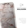 Rose Pink Marble & Digital Gold Frosted Foil V1 - DesignSkinz Protective Vinyl Decal Wrap Skin Cover Compatible with The Apple iPhone XR (Full-Body, Screen Trim & Back Glass Skin) view 4