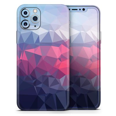 Blue Red Purple Geometric - DesignSkinz Protective Vinyl Decal Wrap Skin Cover Compatible with The Apple iPhone 11 Pro (Full-Body, Screen Trim & Back Glass Skin)