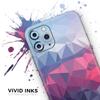 Blue Red Purple Geometric - DesignSkinz Protective Vinyl Decal Wrap Skin Cover Compatible with The Apple iPhone 11 Pro (Full-Body, Screen Trim & Back Glass Skin) view 3