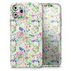 Butterflies and Flowers Watercolor Pattern V2 - DesignSkinz Protective Vinyl Decal Wrap Skin Cover Compatible with The Apple iPhone 11 Pro (Full-Body, Screen Trim & Back Glass Skin) view 1