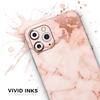 Rose Pink Marble & Digital Gold Frosted Foil V6 - DesignSkinz Protective Vinyl Decal Wrap Skin Cover Compatible with the Apple iPhone Xs Max (Full-Body, Screen Trim & Back Glass Skin) view 3