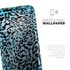 Hot Teal Cheetah Animal Print - DesignSkinz Protective Vinyl Decal Wrap Skin Cover Compatible with The Apple iPhone Xs Max (Full-Body, Screen Trim & Back Glass Skin) view 4