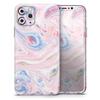 Marbleized Pink and Blue Swirl V2123 - DesignSkinz Protective Vinyl Decal Wrap Skin Cover Compatible with the Apple iPhone 11 (Full-Body, Screen Trim & Back Glass Skin) view 1