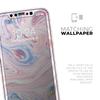 Marbleized Pink and Blue Swirl V2123 - DesignSkinz Protective Vinyl Decal Wrap Skin Cover Compatible with the Apple iPhone 11 (Full-Body, Screen Trim & Back Glass Skin) view 4