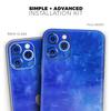 Blue 275 Absorbed Watercolor Texture - DesignSkinz Protective Vinyl Decal Wrap Skin Cover Compatible with The Apple iPhone XR (Full-Body, Screen Trim & Back Glass Skin) view 2