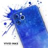 Blue 275 Absorbed Watercolor Texture - DesignSkinz Protective Vinyl Decal Wrap Skin Cover Compatible with The Apple iPhone XR (Full-Body, Screen Trim & Back Glass Skin) view 3