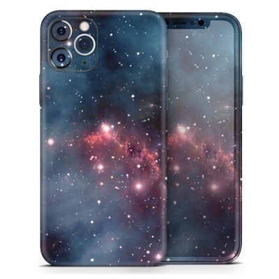 Bright Pink Nebula Space - DesignSkinz Protective Vinyl Decal Wrap Skin Cover Compatible with The Apple iPhone X (Full-Body, Screen Trim & Back Glass Skin)