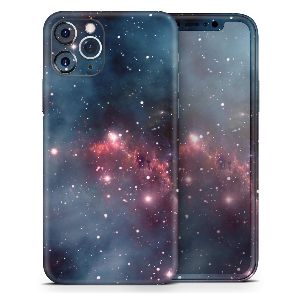 Bright Pink Nebula Space - DesignSkinz Protective Vinyl Decal Wrap Skin Cover Compatible with The Apple iPhone X (Full-Body, Screen Trim & Back Glass Skin)