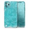 Marble Surface V1 Teal - DesignSkinz Protective Vinyl Decal Wrap Skin Cover Compatible with the Apple iPhone XR (Full-Body, Screen Trim & Back Glass Skin) view 1