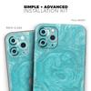 Marble Surface V1 Teal - DesignSkinz Protective Vinyl Decal Wrap Skin Cover Compatible with the Apple iPhone XR (Full-Body, Screen Trim & Back Glass Skin) view 2