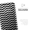 Black & White Chevron Pattern V2 - DesignSkinz Protective Vinyl Decal Wrap Skin Cover Compatible with The Apple iPhone SE (2020) (Full-Body, Screen Trim & Back Glass Skin) view 4