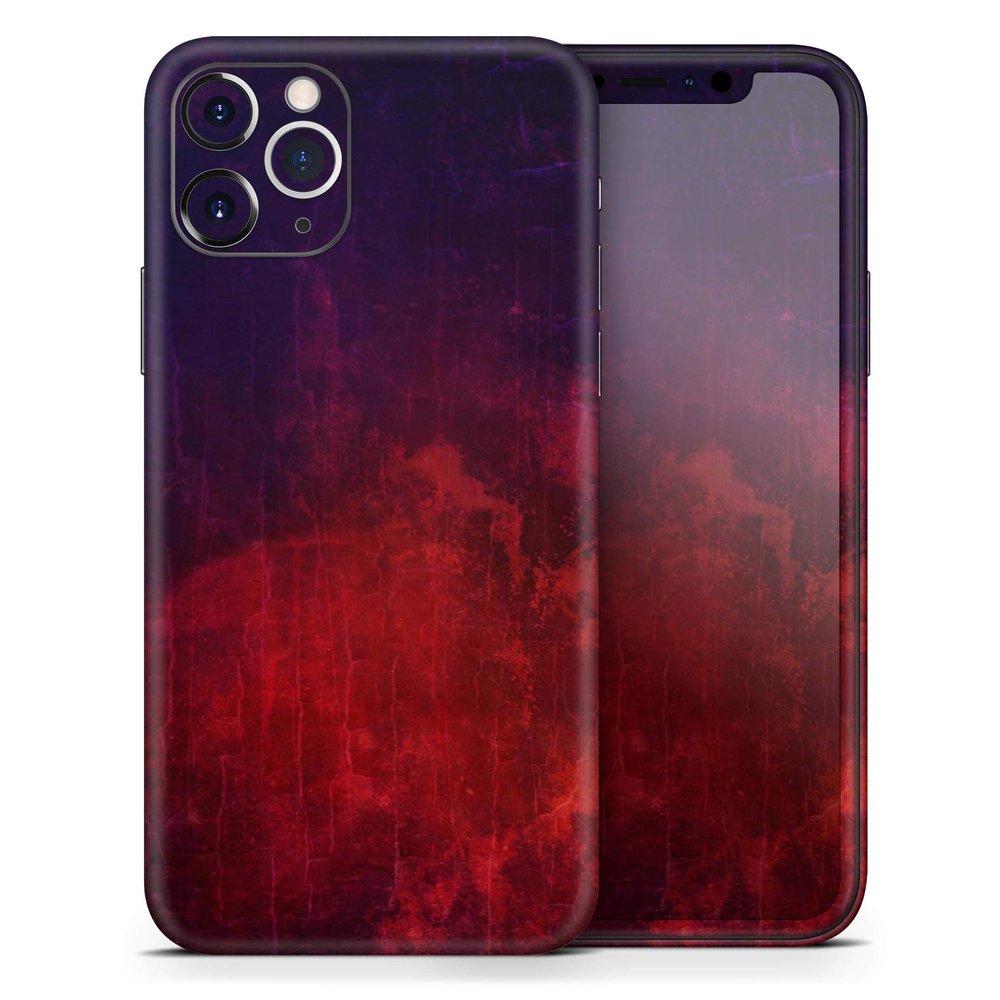 Abstract Fire & Ice V16 - DesignSkinz Protective Vinyl Decal Wrap Skin Cover Compatible with The Apple iPhone Xs Max (Full-Body, Screen Trim & Back Glass Skin)