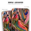 Blurred Abstract Flow V18 - DesignSkinz Protective Vinyl Decal Wrap Skin Cover Compatible with The Apple iPhone Xs (Full-Body, Screen Trim & Back Glass Skin) view 2