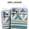 Abstract Blue and Green Triangle Aztec - DesignSkinz Protective Vinyl Decal Wrap Skin Cover Compatible with The Apple iPhone 11 Pro (Full-Body, Screen Trim & Back Glass Skin) view 2