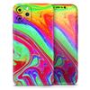 Neon Color Fusion V8 - DesignSkinz Protective Vinyl Decal Wrap Skin Cover Compatible with the Apple iPhone Xs (Full-Body, Screen Trim & Back Glass Skin) view 1