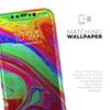 Neon Color Fusion V8 - DesignSkinz Protective Vinyl Decal Wrap Skin Cover Compatible with the Apple iPhone Xs (Full-Body, Screen Trim & Back Glass Skin) view 4