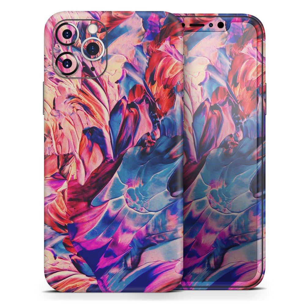 Liquid Abstract Paint Remix V56 - DesignSkinz Protective Vinyl Decal Wrap Skin Cover Compatible with The Apple iPhone XR (Full-Body, Screen Trim & Back Glass Skin)