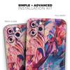 Liquid Abstract Paint Remix V56 - DesignSkinz Protective Vinyl Decal Wrap Skin Cover Compatible with The Apple iPhone XR (Full-Body, Screen Trim & Back Glass Skin) view 2