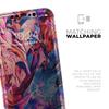Liquid Abstract Paint Remix V56 - DesignSkinz Protective Vinyl Decal Wrap Skin Cover Compatible with The Apple iPhone XR (Full-Body, Screen Trim & Back Glass Skin) view 4