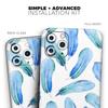 Blue Watercolor Feather Pattern - DesignSkinz Protective Vinyl Decal Wrap Skin Cover Compatible with The Apple iPhone XR (Full-Body, Screen Trim & Back Glass Skin) view 2