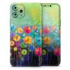 Abstract Flower Meadow - DesignSkinz Protective Vinyl Decal Wrap Skin Cover Compatible with The Apple iPhone 11 Pro (Full-Body, Screen Trim & Back Glass Skin) view 1