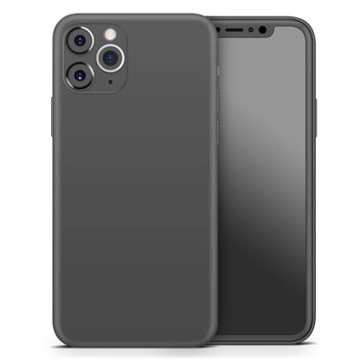 Solid Dark Gray - DesignSkinz Protective Vinyl Decal Wrap Skin Cover Compatible with The Apple iPhone Xs (Full-Body, Screen Trim & Back Glass Skin)