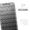 Black Gradient Layered Chevron - DesignSkinz Protective Vinyl Decal Wrap Skin Cover Compatible with The Apple iPhone 11 (Full-Body, Screen Trim & Back Glass Skin) view 4