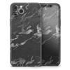 Black & Silver Marble Swirl V3 - DesignSkinz Protective Vinyl Decal Wrap Skin Cover Compatible with The Apple iPhone Xs Max (Full-Body, Screen Trim & Back Glass Skin) view 1