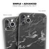 Black & Silver Marble Swirl V3 - DesignSkinz Protective Vinyl Decal Wrap Skin Cover Compatible with The Apple iPhone Xs Max (Full-Body, Screen Trim & Back Glass Skin) view 2