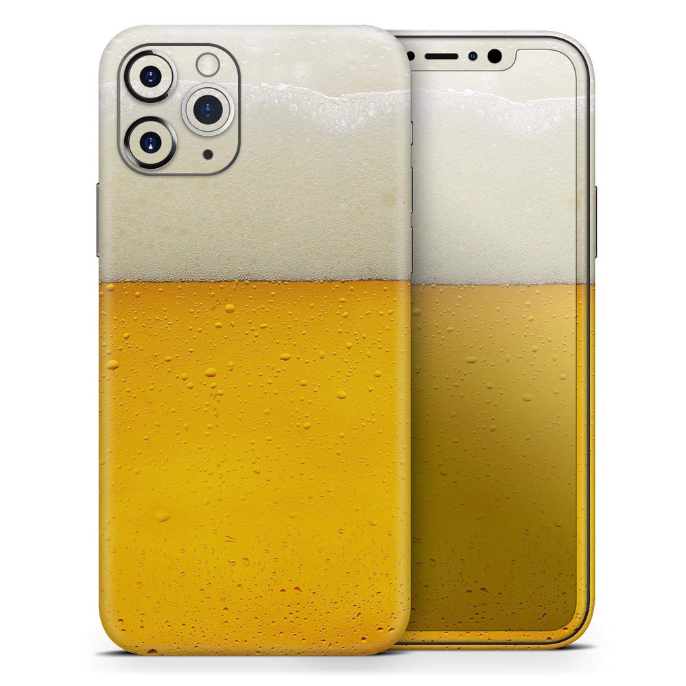 Cold Beer - DesignSkinz Protective Vinyl Decal Wrap Skin Cover Compatible with The Apple iPhone XR (Full-Body, Screen Trim & Back Glass Skin)