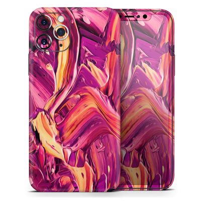 Blurred Abstract Flow V15 - DesignSkinz Protective Vinyl Decal Wrap Skin Cover Compatible with The Apple iPhone 11 (Full-Body, Screen Trim & Back Glass Skin)