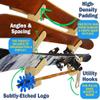 Grassracks Birch Wood Ski Rack - The Hallsteiner Series Indoor Horizontal Ski Wall Rack (4 or 5 Pairs of Skis, Birch) view 4
