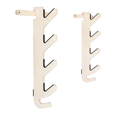 Grassracks Birch Wood Ski Rack - The Hallsteiner Series Horizontal Ski Wall Mount (3 or 4 Pairs of Skis, Birch)