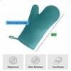GORILLA GRIP BPA-Free Soft Silicone Oven Mitts, 550F Heat Resistant Waterproof Cooking Safety Gloves, Thick Cotton Lining, Flexible Gripping for BBQ Grilling, Kitchen Potholders, 12.5x8.3, Turquoise view 4