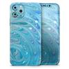 Mixed Blue Oil - DesignSkinz Protective Vinyl Decal Wrap Skin Cover Compatible with The Apple iPhone 11 (Full-Body, Screen Trim & Back Glass Skin) view 1