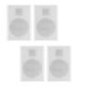 Acoustic Audio SLM1W Mountable On Wall Slim Speakers Home Theater Wired 2 Pair Pack view 1