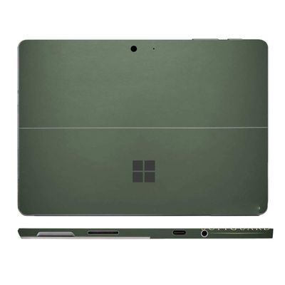 SopiGuard Sticker Skin for Microsoft Surface Go 2 Precision Edge-to-Edge Vinyl Sticker Top Panel and 3 Sides (3M Matte Army Green)