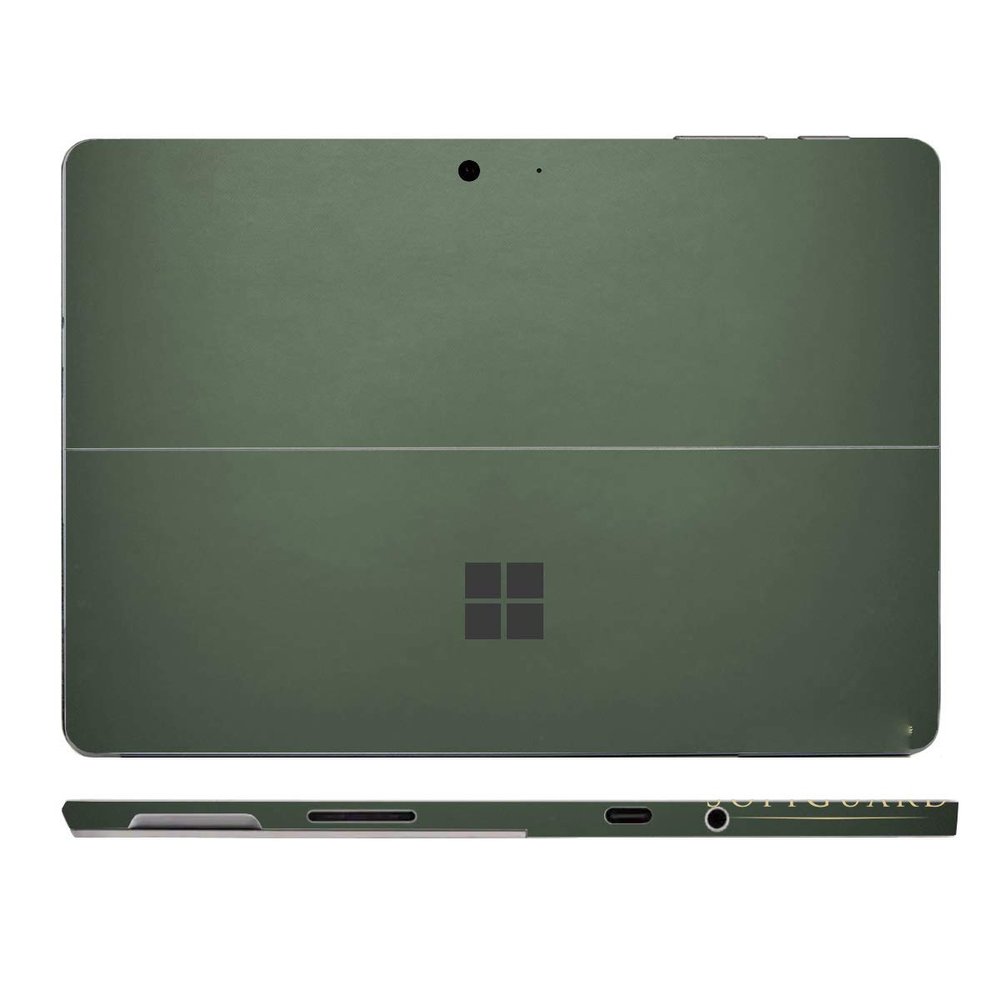 SopiGuard Sticker Skin for Microsoft Surface Go 2 Precision Edge-to-Edge Vinyl Sticker Top Panel and 3 Sides (3M Matte Army Green)