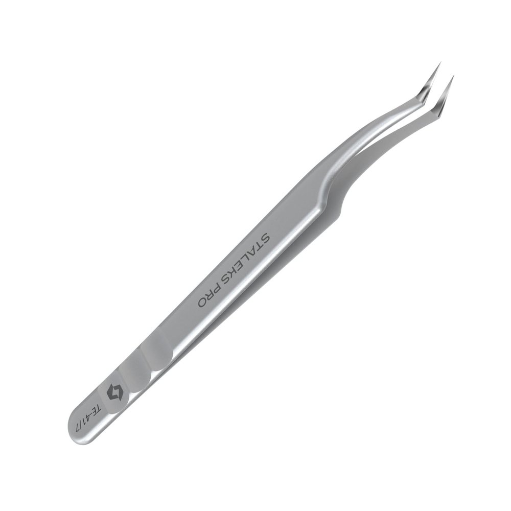 STALEKS PRO Expert 41 Volume Lash Extension Tweezers, L-Shape 30, 2D-8D