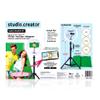 So DIY TikTok Instagram YouTube Ring Light with Green Screen and Phone Mount Tripod. Studio Creator Influencer Video Creator Kit view 4