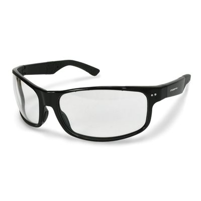 Crossfire CK7 Premium Safety Eyewear, Shiny Black Frame with Clear Lens
