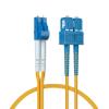 ipolex OS2 SC to LC Fiber Patch Cable Single Mode Duplex - 2m (7ft) - 10Gb/Gigabit Fiber Optic Cable Cord Jumper- LSZH 9/125m, SMF, Yellow view 1